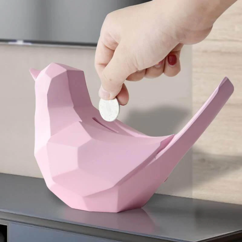 Geometric Bird Money Piggy Bank