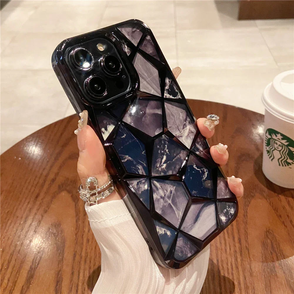 Geometric Colorful Marble iPhone Case - Image 10