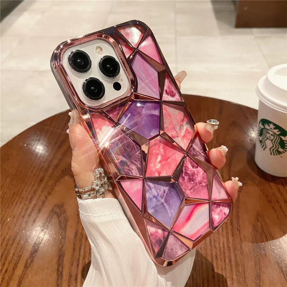 Geometric Colorful Marble iPhone Case - Image 11