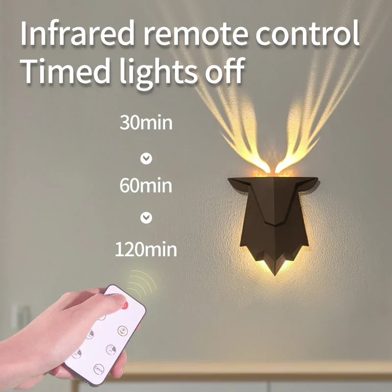 Geometric Deer Artsy Wall Lamp - Image 4