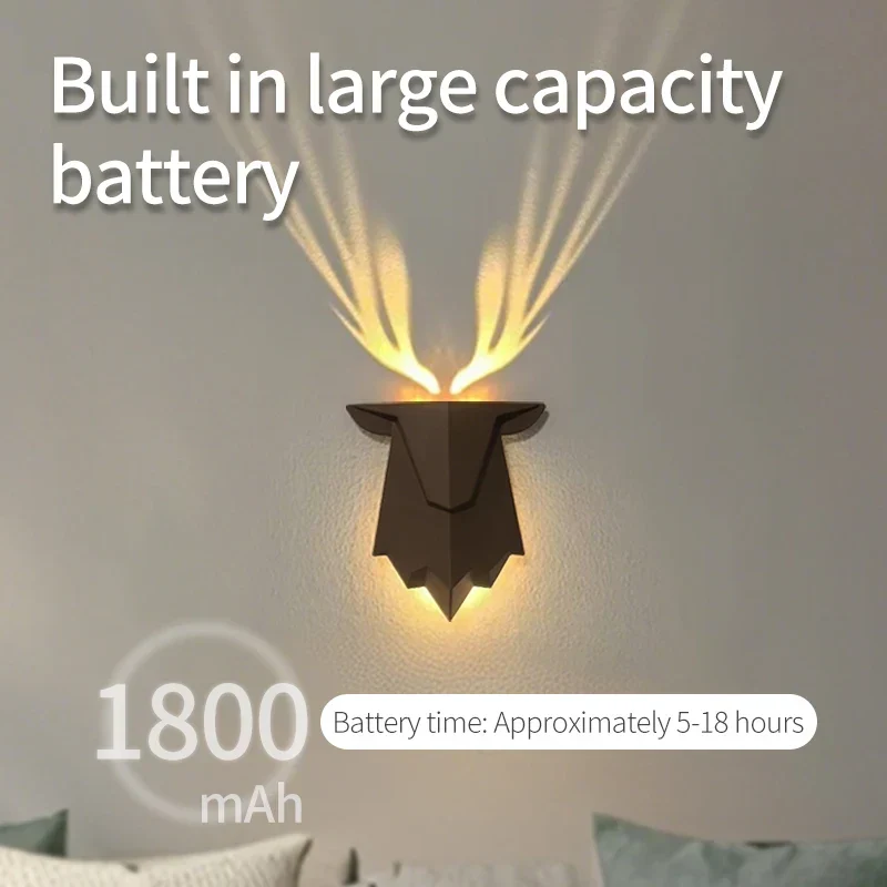 Geometric Deer Artsy Wall Lamp - Image 5