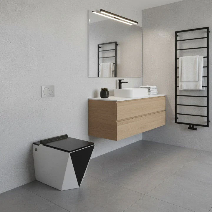 Geometric Edge Minimalist Intelligent Modern Toilet - Image 2