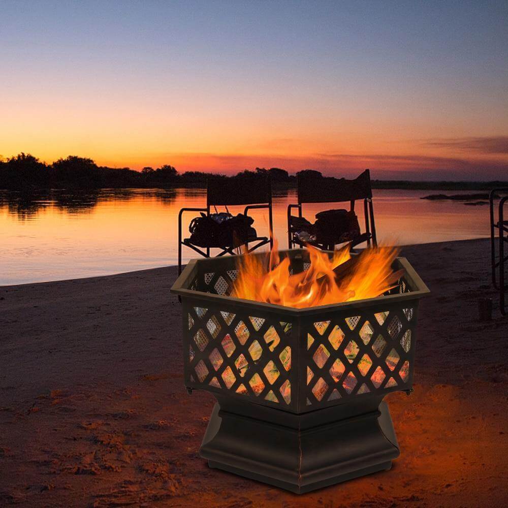 Geometric Garden Fire Pit Stove - Image 4
