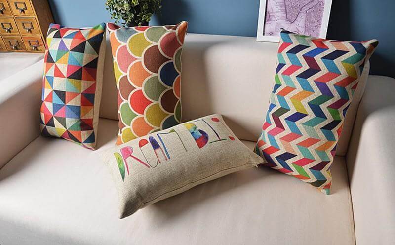 Geometric Lumbar Colorful Pillow Cushion Cover - Image 2