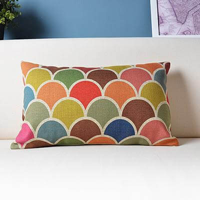 Geometric Lumbar Colorful Pillow Cushion Cover - Image 3