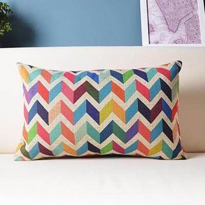 Geometric Lumbar Colorful Pillow Cushion Cover - Image 4