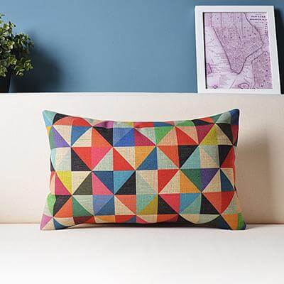 Geometric Lumbar Colorful Pillow Cushion Cover - Image 5