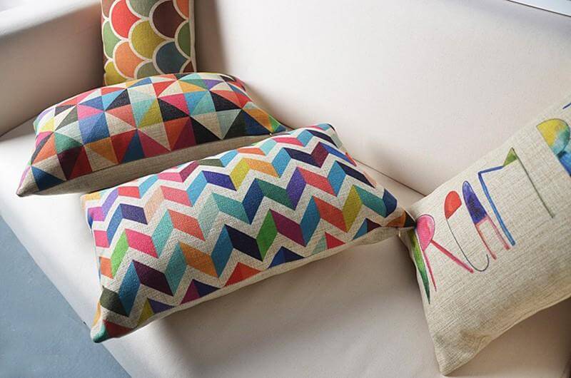 Geometric Lumbar Colorful Pillow Cushion Cover - Image 7
