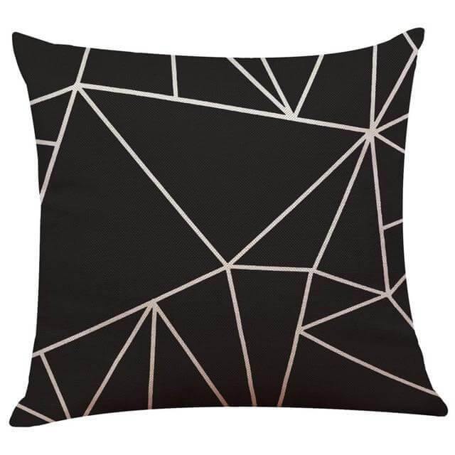 Geometrical Lovely Black and White Home Pillow Cases - Image 10