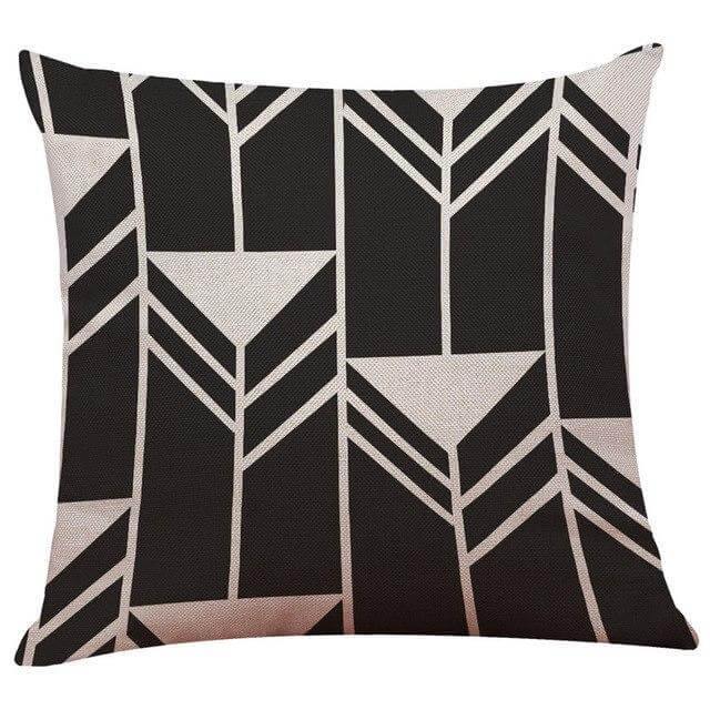 Geometrical Lovely Black and White Home Pillow Cases - Image 11