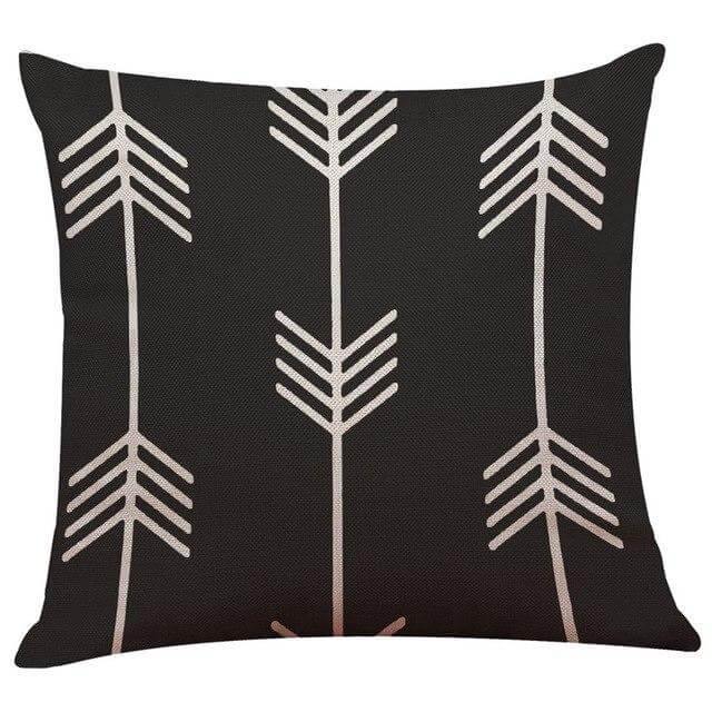 Geometrical Lovely Black and White Home Pillow Cases - Image 12