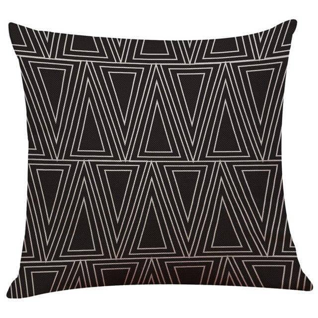 Geometrical Lovely Black and White Home Pillow Cases - Image 2