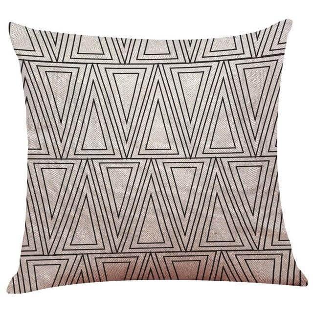 Geometrical Lovely Black and White Home Pillow Cases - Image 3