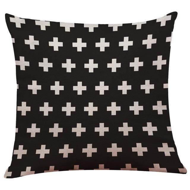 Geometrical Lovely Black and White Home Pillow Cases - Image 4