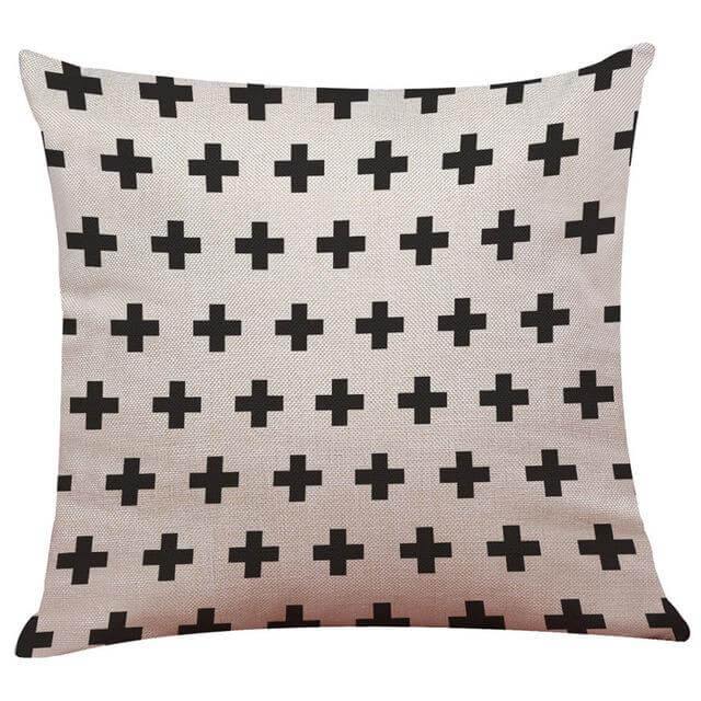 Geometrical Lovely Black and White Home Pillow Cases - Image 6