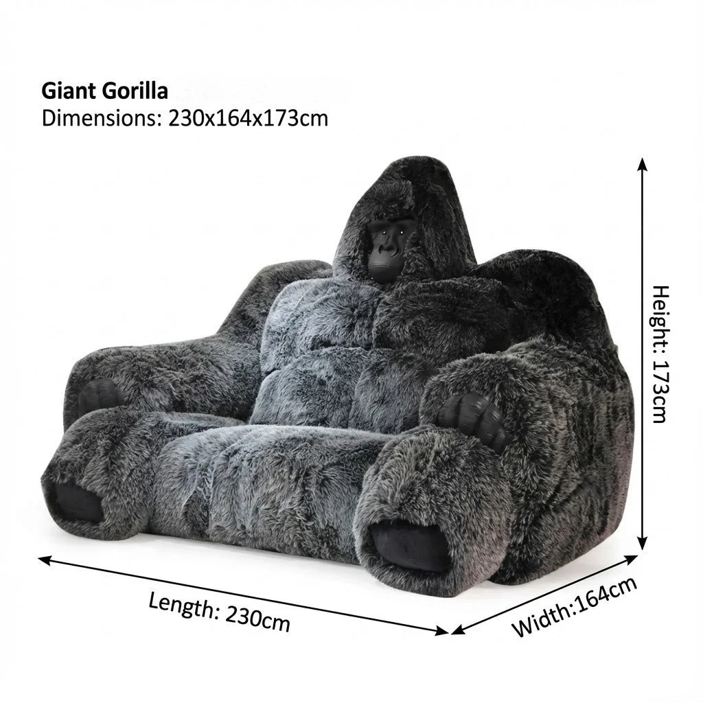 Giant Alpha Gorilla Plush Lounge Sofa - Image 5
