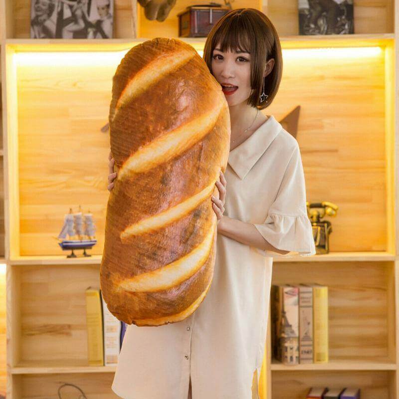 Giant Bread Plush Decorative Pillow - Image 3