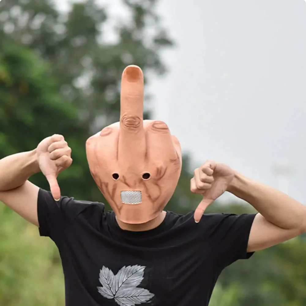 Giant Middle Finger Funny Mask - Image 3