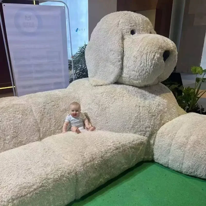 Giant Plush Dog Cozy Oversized Lounge Sofa - Image 2