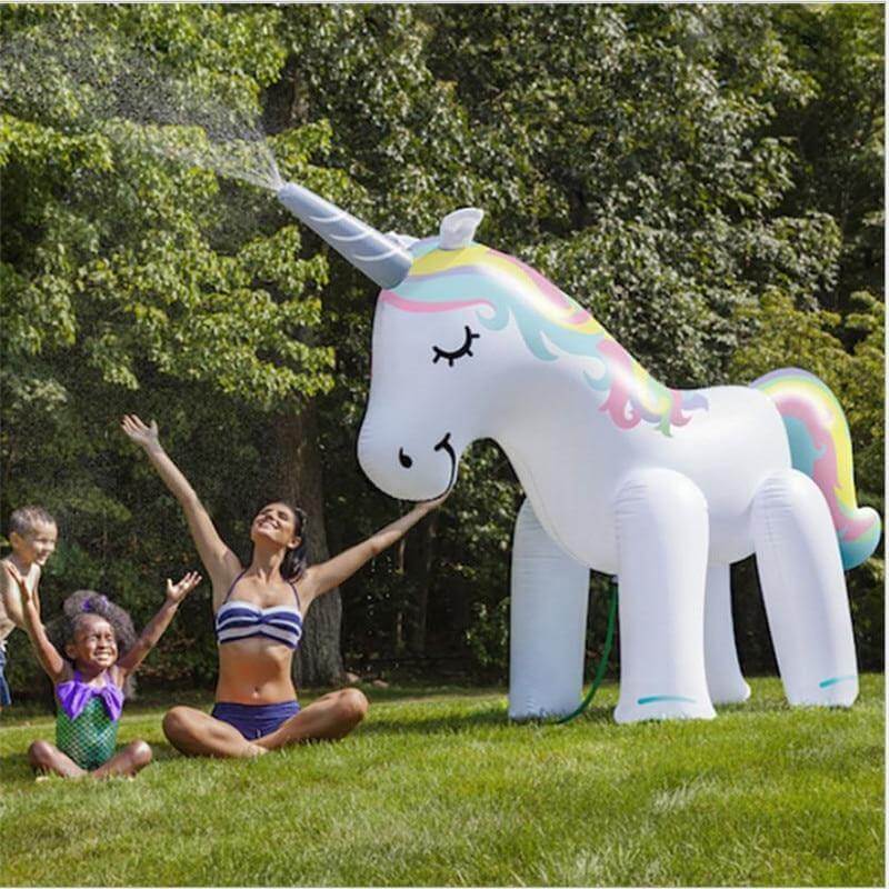 Gigantic Inflatable Unicorn Water Spray Summer Toy - Image 2