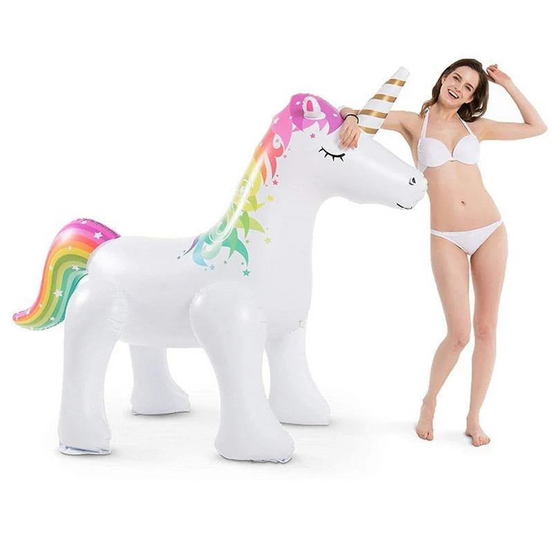 Gigantic Inflatable Unicorn Water Spray Summer Toy - Image 7
