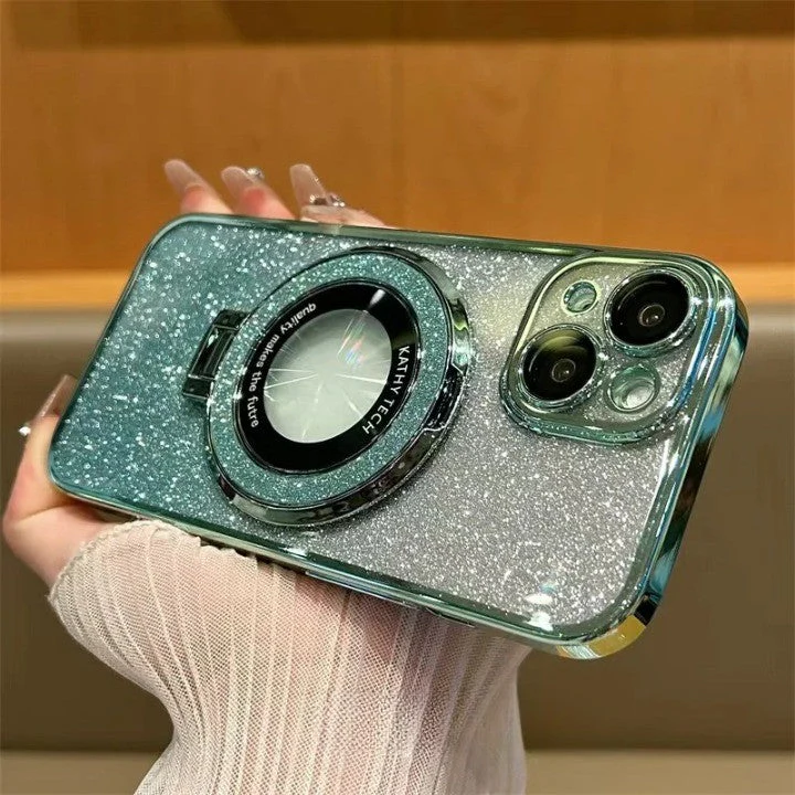 Glitter Magnetic Ring Stand Phone Case - Image 2