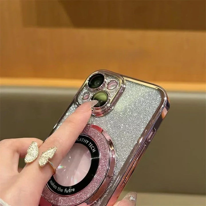 Glitter Magnetic Ring Stand Phone Case - Image 3