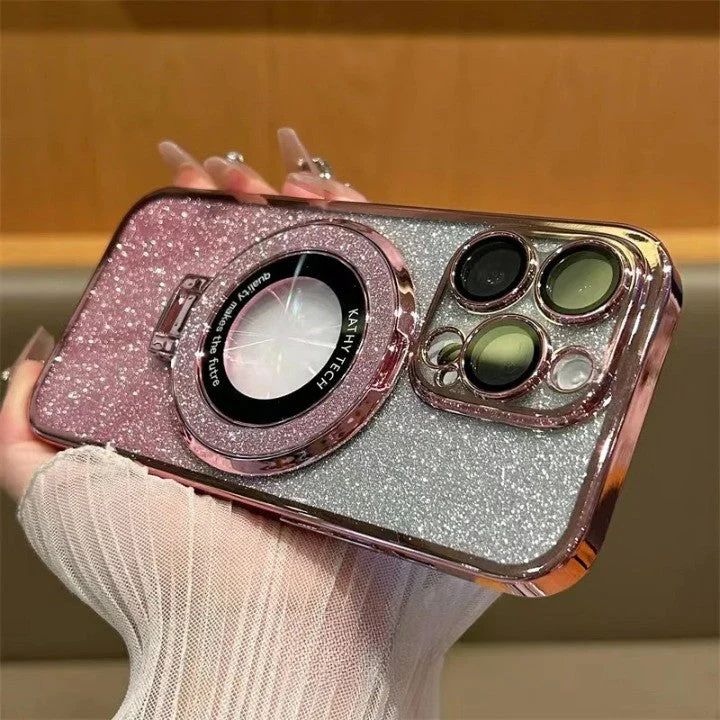 Glitter Magnetic Ring Stand Phone Case - Image 5