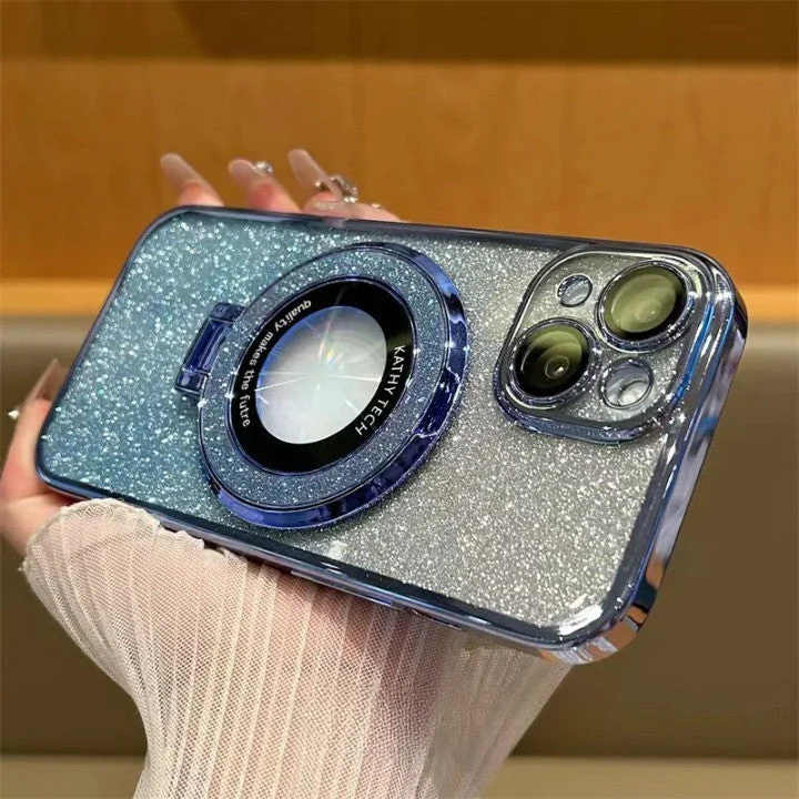 Glitter Magnetic Ring Stand Phone Case - Image 7