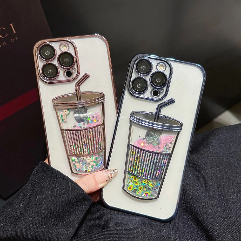 Glitter Star Drink Cup iPhone Case - Image 10