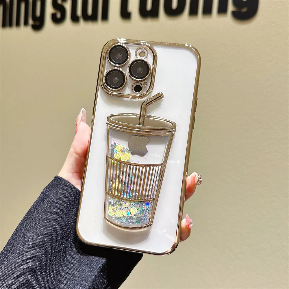 Glitter Star Drink Cup iPhone Case - Image 7