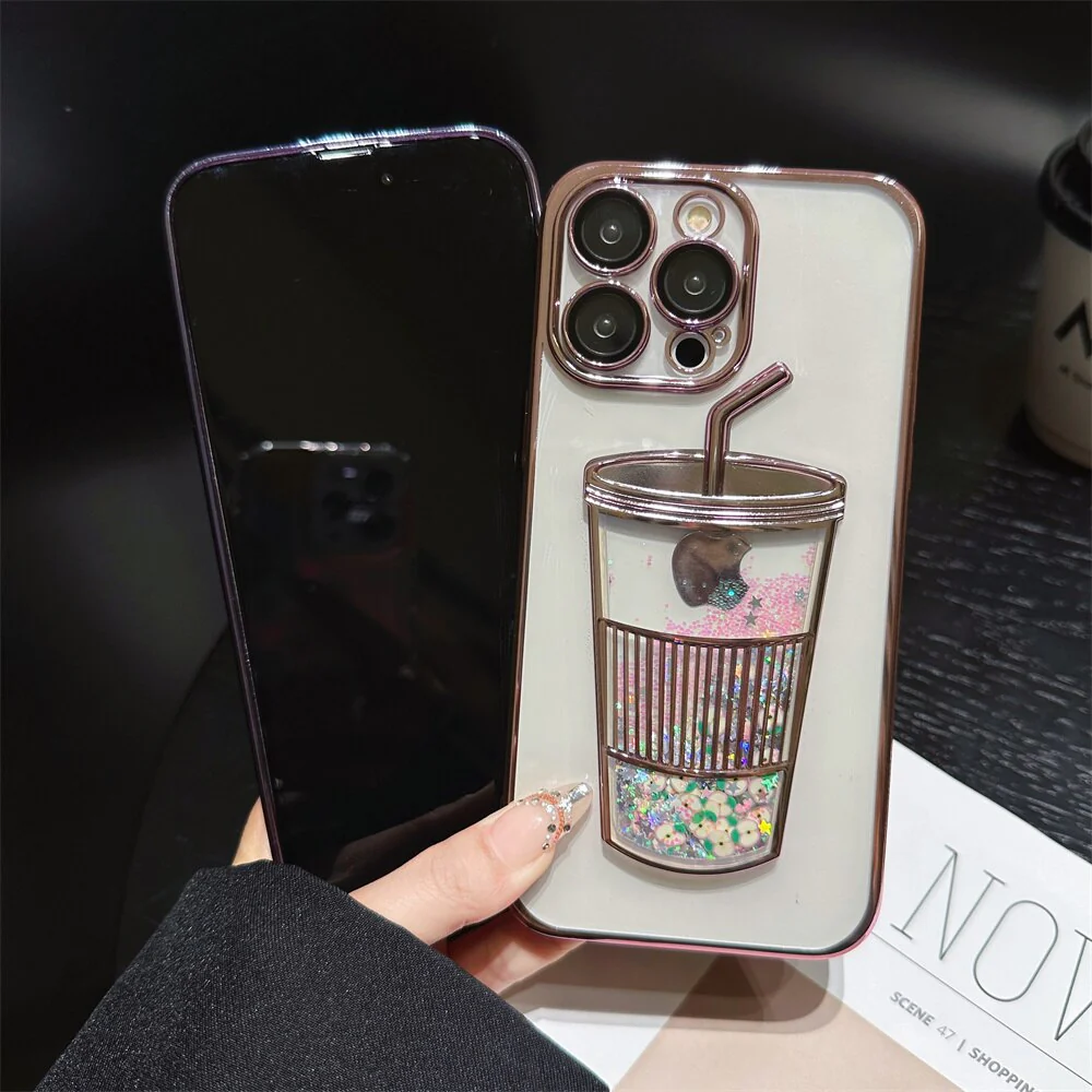 Glitter Star Drink Cup iPhone Case - Image 9