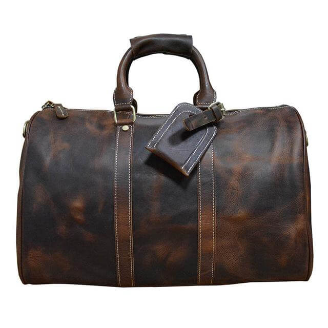 Glossy cow leather travel bag - Image 3