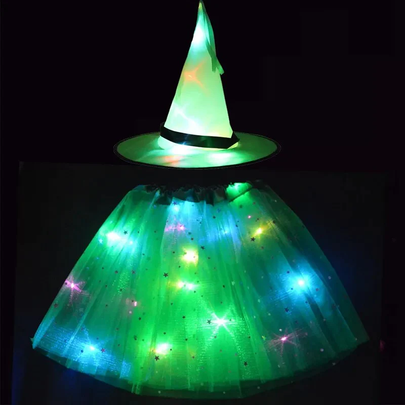 Glow Witch Luminous Kids Costume - Image 4