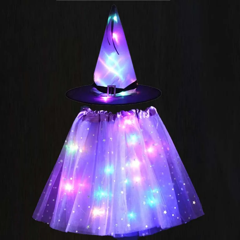 Glow Witch Luminous Kids Costume - Image 7