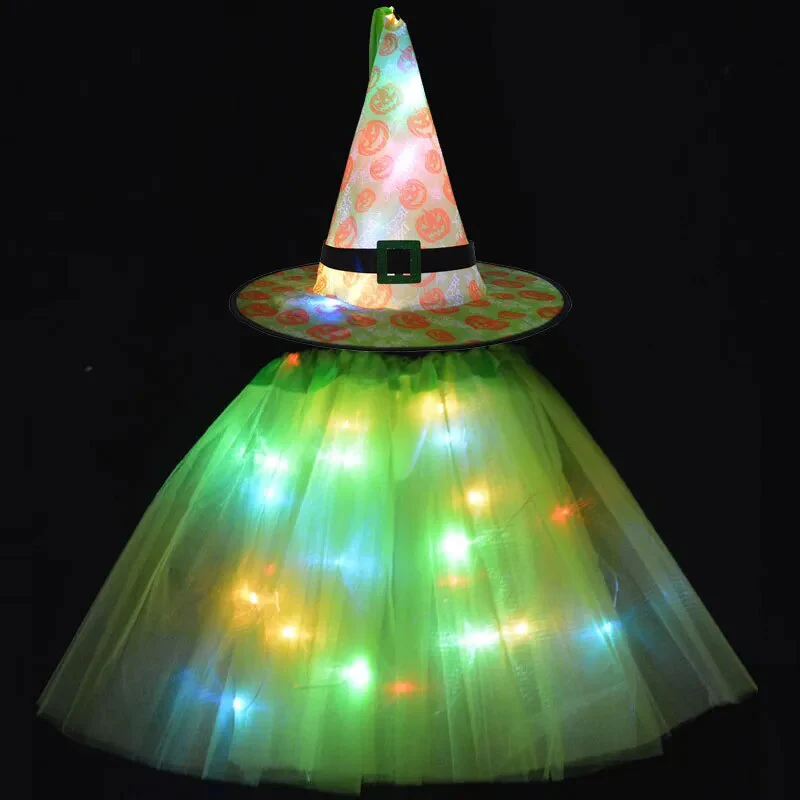 Glow Witch Luminous Kids Costume - Image 9