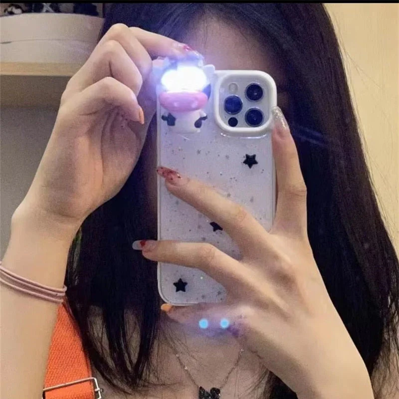 Glowing Cow 3D Transparent iPhone Case - Image 4