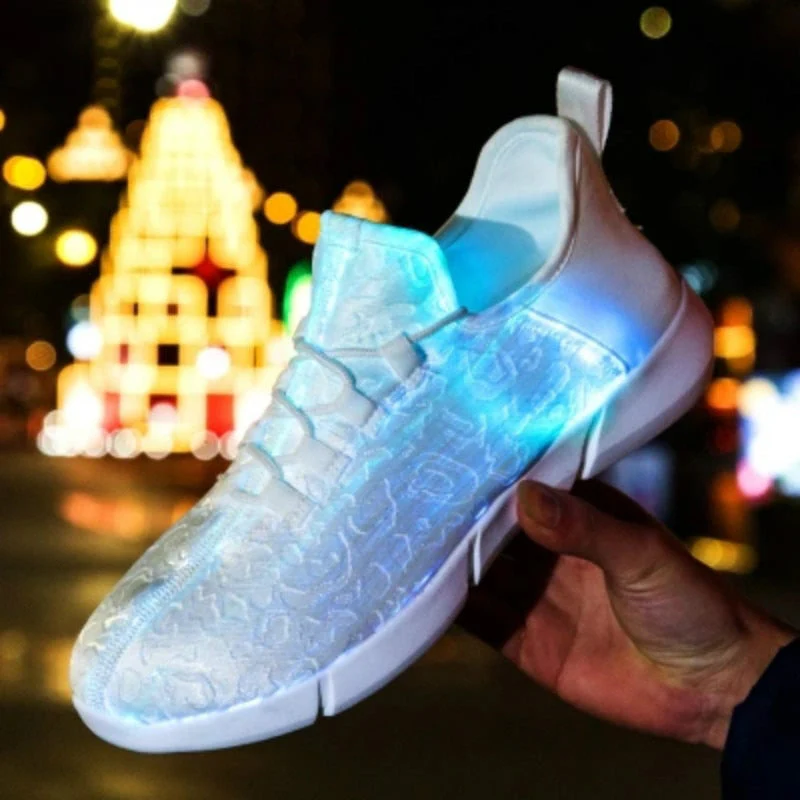 Glowing USB Rechargeable Luminous LED Shoe - Image 5