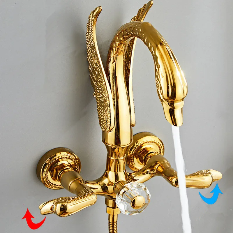 Gold Swan Design Rainfall Shower System - Image 5