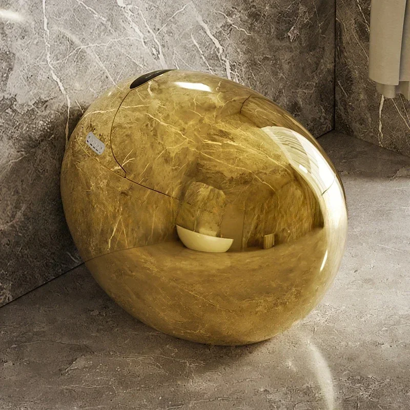 Golden Egg Shape Intelligent Auto Wash Toilet - Image 2
