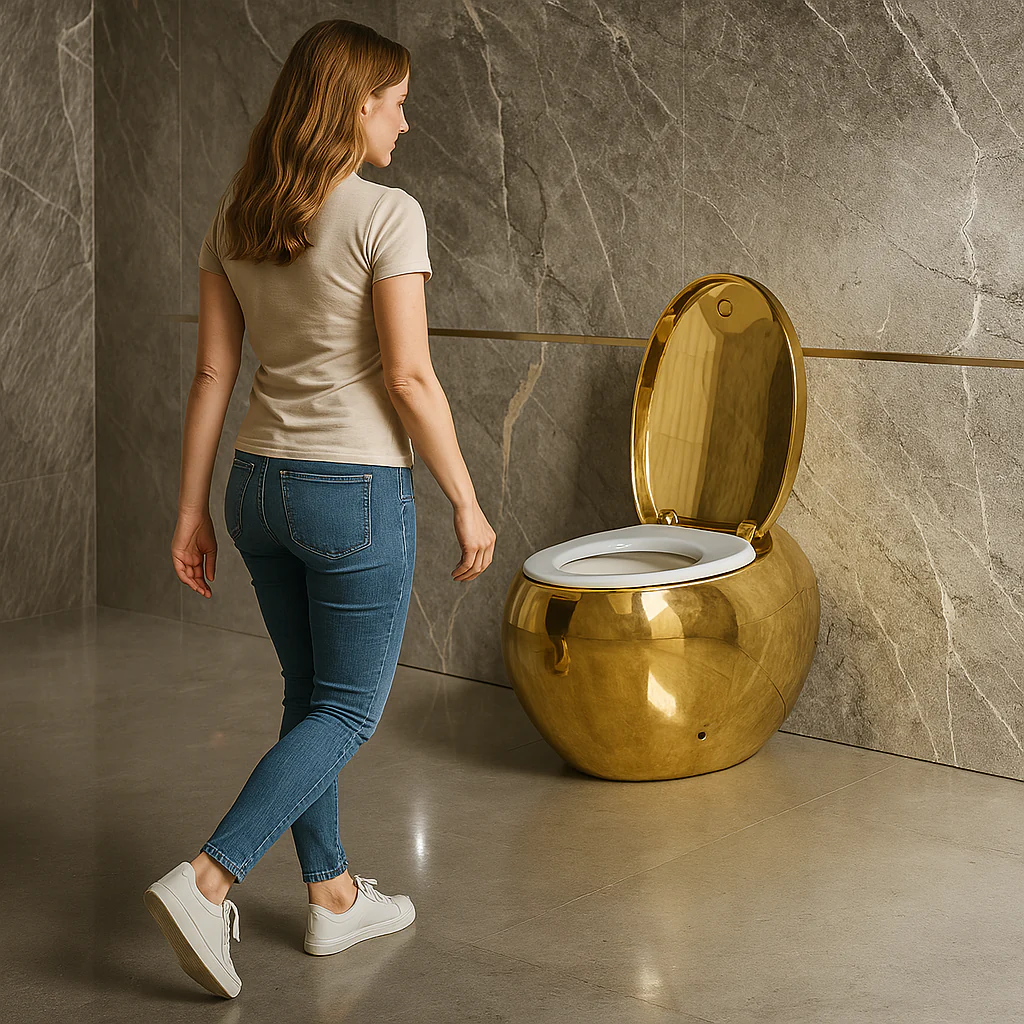 Golden Egg Shape Intelligent Auto Wash Toilet - Image 3