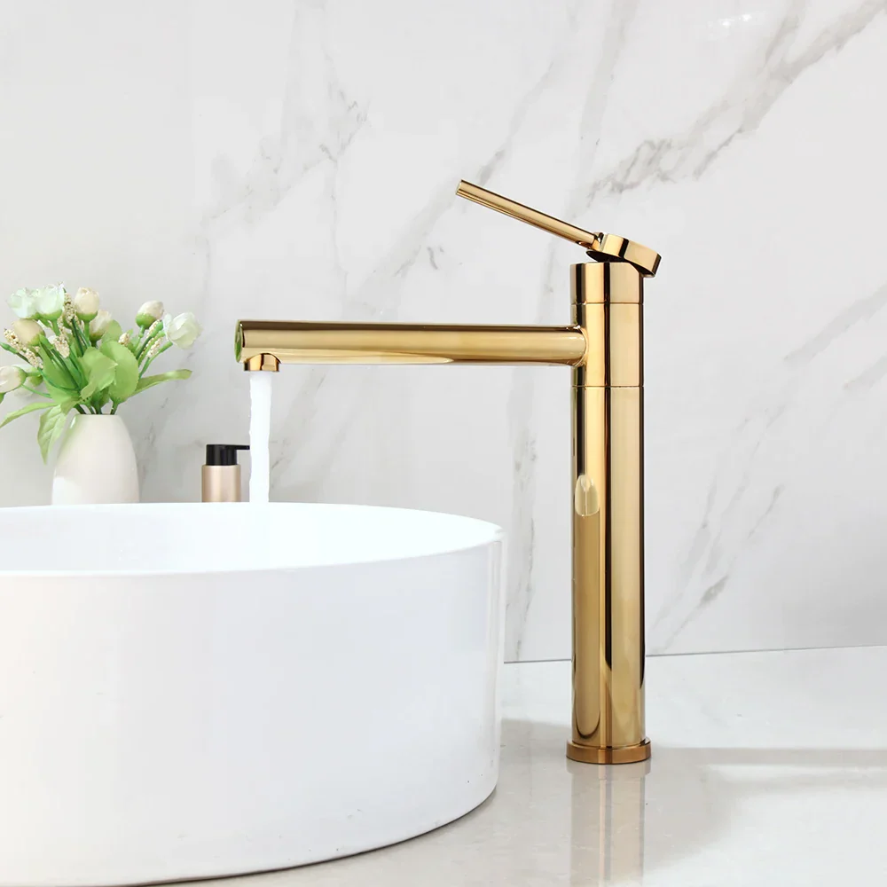 Golden Plated Vessel Stream Brass Elegant Faucet - Image 7