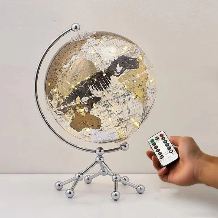 Golden Sail World Map Decor LED Light - Image 2
