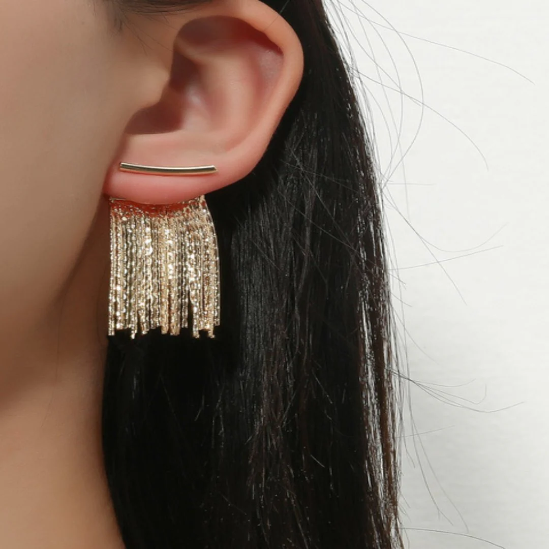 Golden Shining City Tassel Earring - Image 7