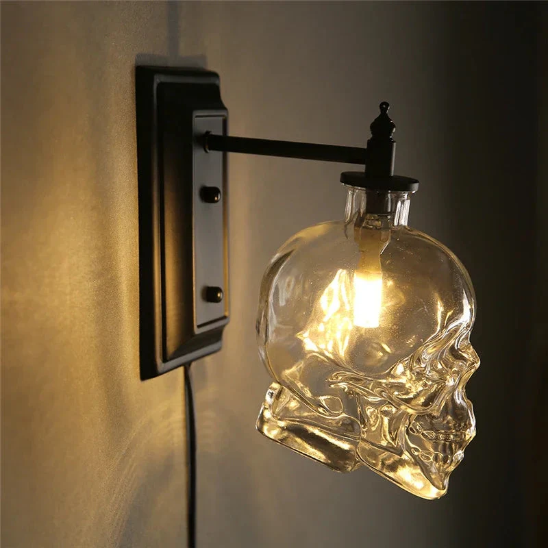 Gothic Skull Bottle Retro Wall Lamp - Image 7