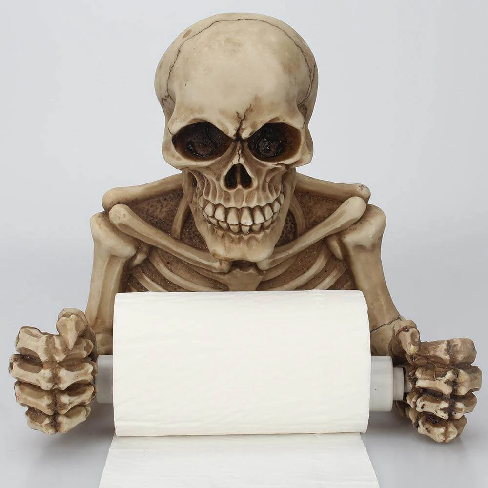 Gothic Skull Toilet Paper Holder Rack - Image 2