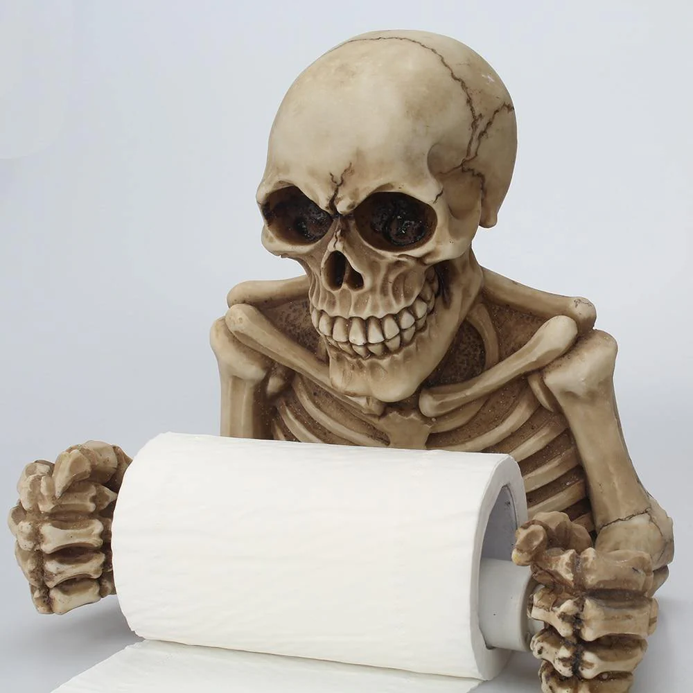 Gothic Skull Toilet Paper Holder Rack - Image 6