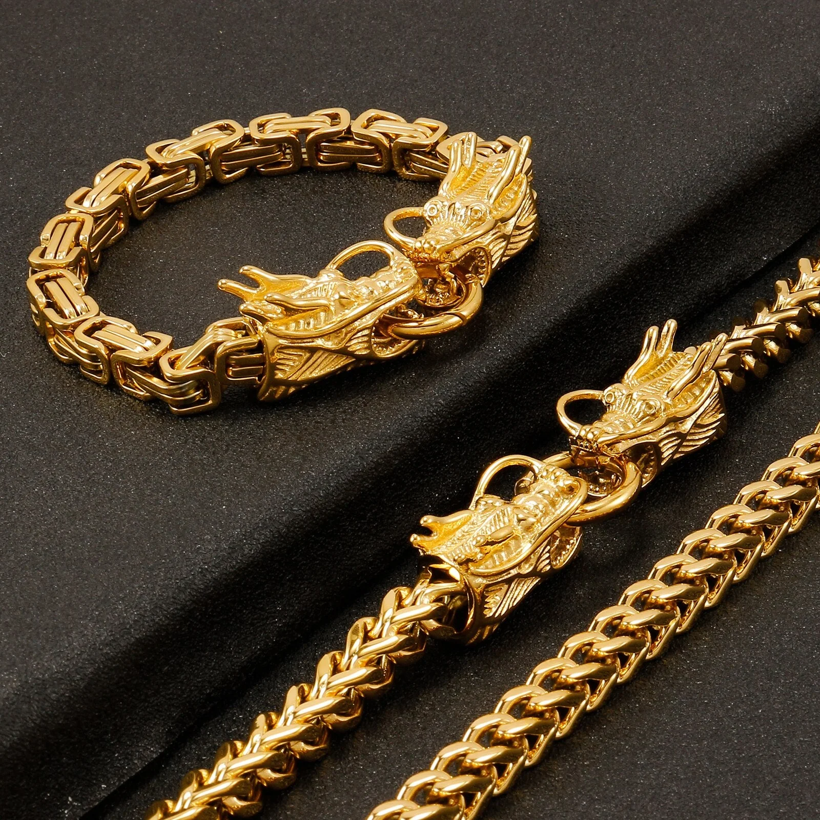 Gothic Stainless Steel Dragon Bracelet - Image 3
