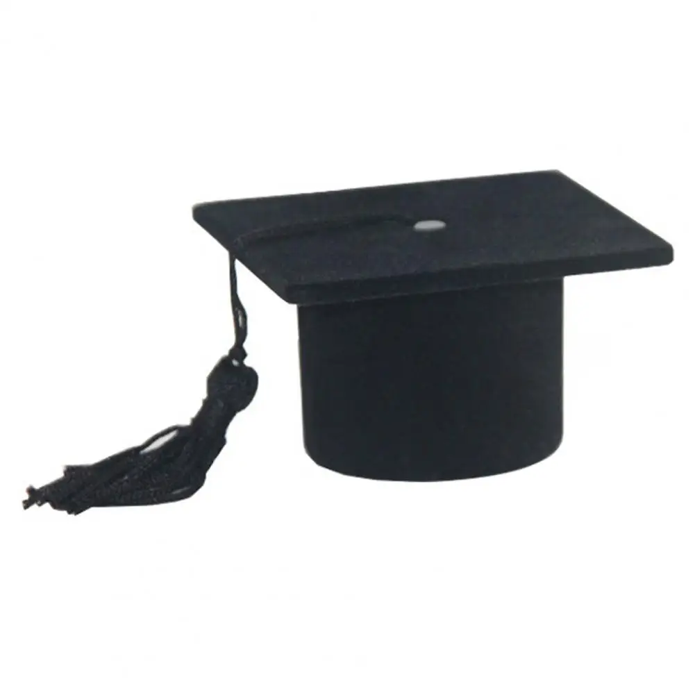 Graduation Cap Shaped Flannel Jewelry Ring Storage Box - Image 6