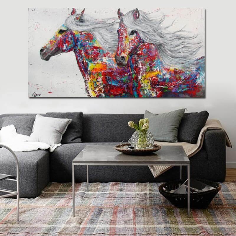 Grafitti Art Horses Poster Painting - Image 2